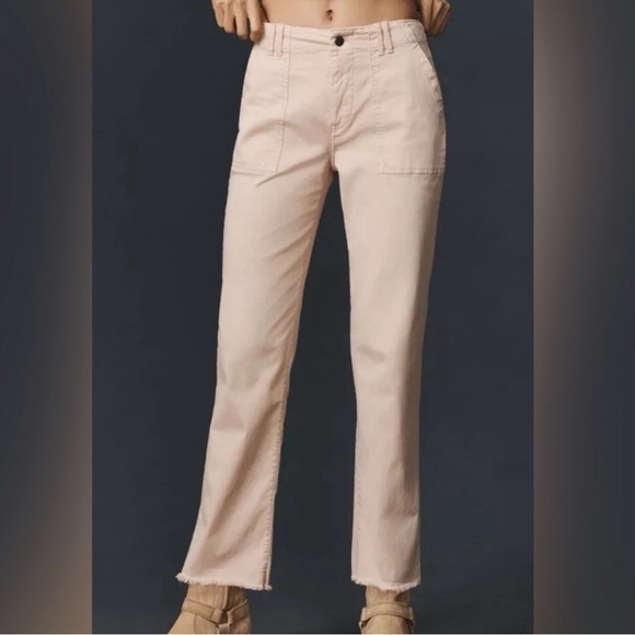 Pilcro Light Pink Straight Leg utility Pants Sz 27 - Picture 1 of 8